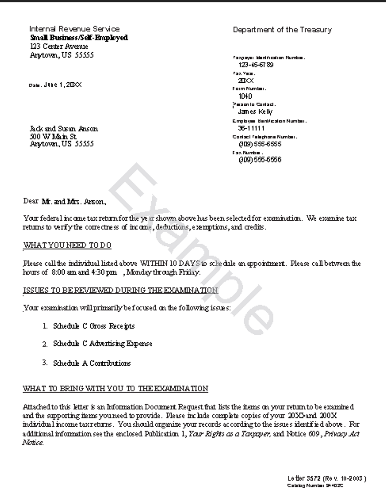 audit letter 3572